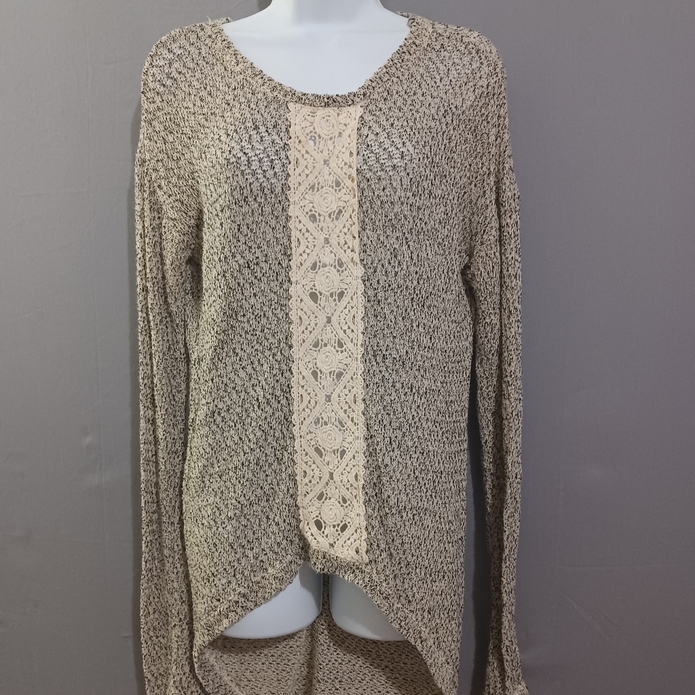 Eyeshadow sweater‎ long sleeve hi lo hem